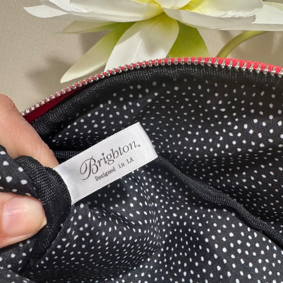 Brighton Endless Love Belt Bag Black White Hearts Crossbody Fanny Pack - Picture 5 of 6